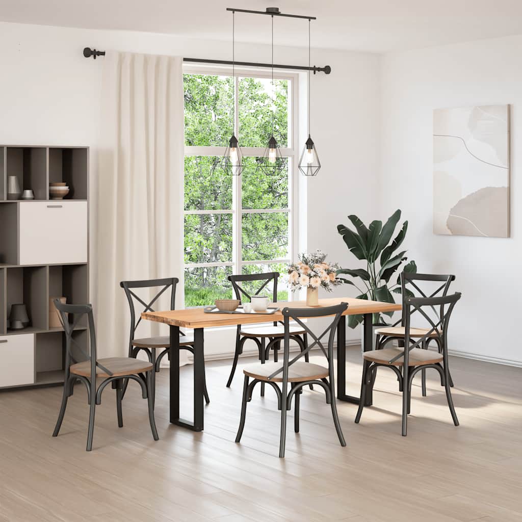 Salontafelpoten 2 st U-vormig 28x(72-73) cm staal zwart