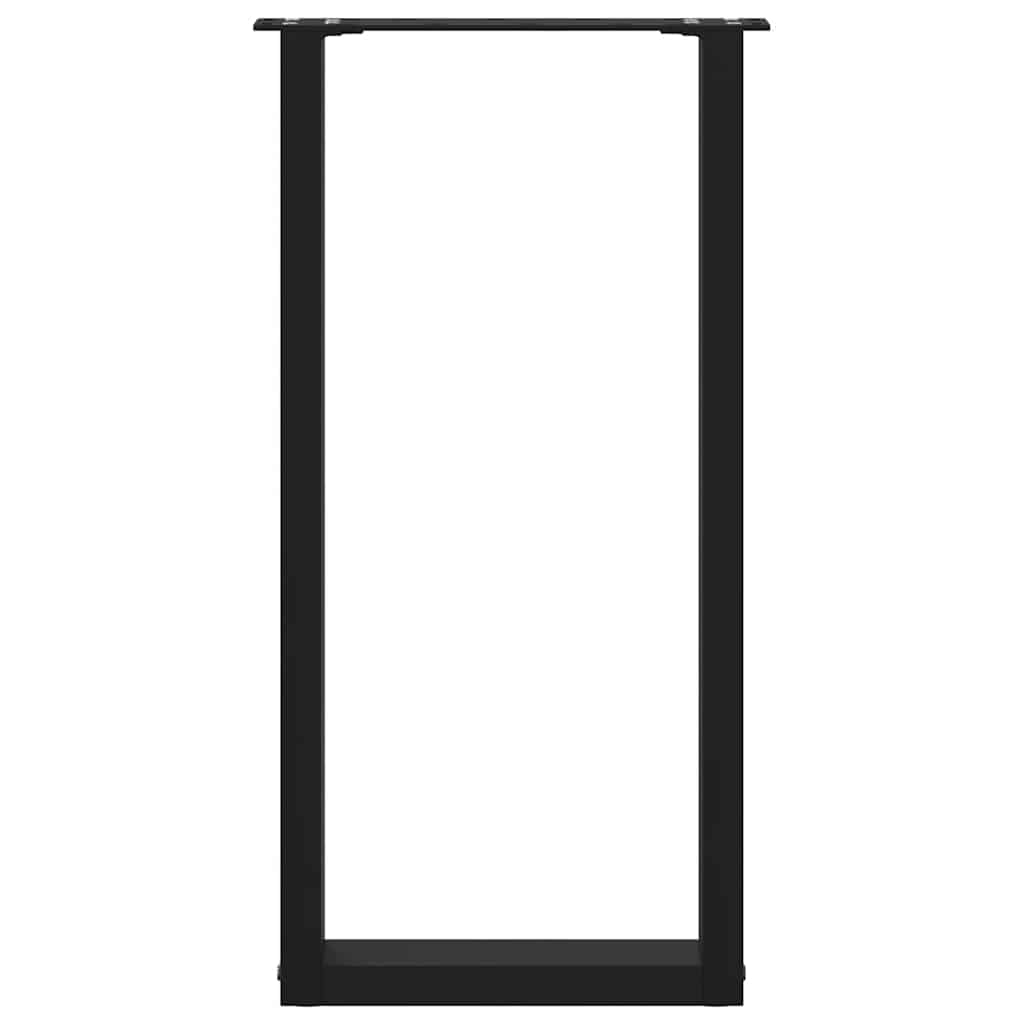 Salontafelpoten 2 st U-vormig 28x(72-73) cm staal zwart