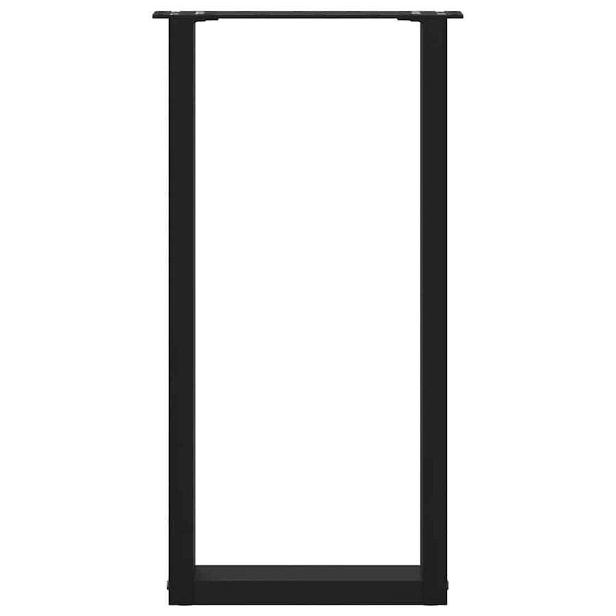 Salontafelpoten 2 st U-vormig 28x(72-73) cm staal zwart