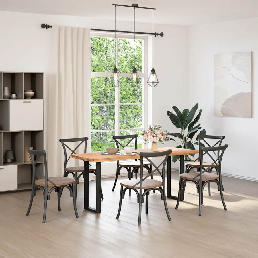Salontafelpoten 2 st U-vormig 38x(72-73) cm staal zwart