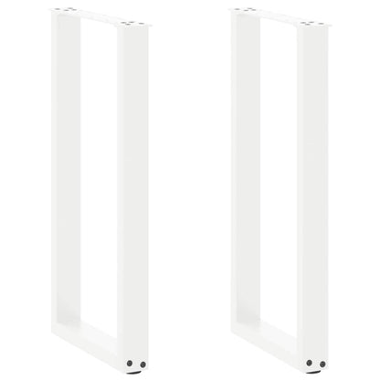 Salontafelpoten 2 st U-vormig 38x(72-73) cm staal wit