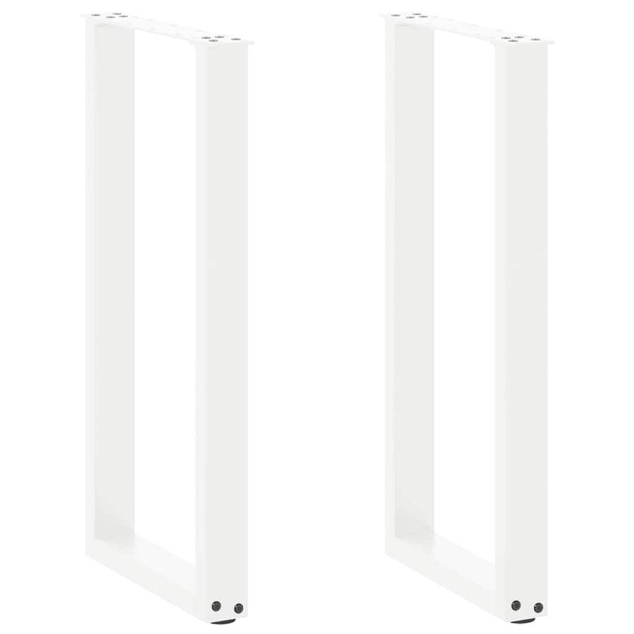 Salontafelpoten 2 st U-vormig 38x(72-73) cm staal wit