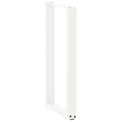 Salontafelpoten 2 st U-vormig 38x(72-73) cm staal wit