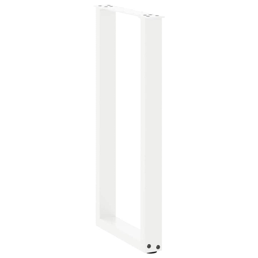 Salontafelpoten 2 st U-vormig 38x(72-73) cm staal wit