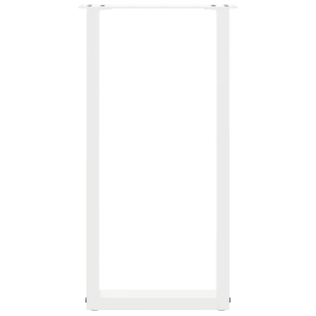 Salontafelpoten 2 st U-vormig 38x(72-73) cm staal wit