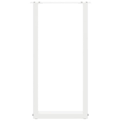 Salontafelpoten 2 st U-vormig 38x(72-73) cm staal wit