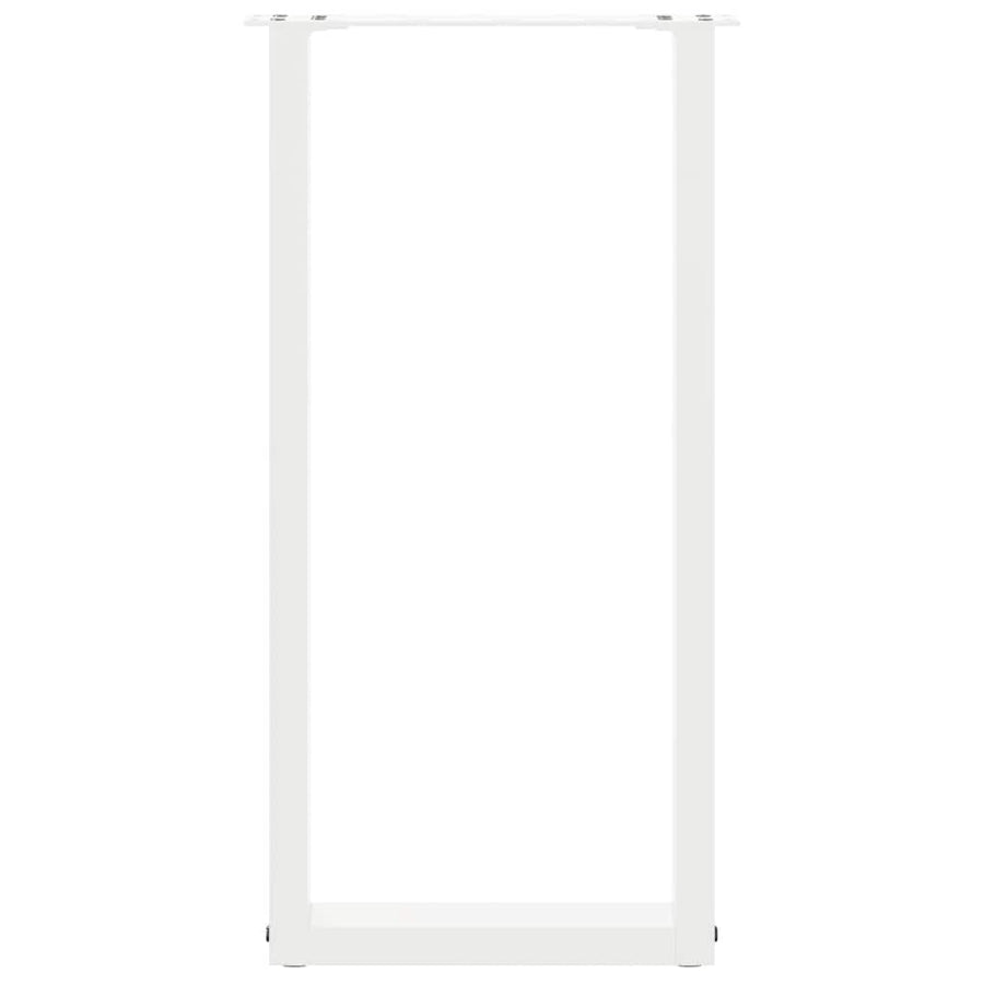 Salontafelpoten 2 st U-vormig 38x(72-73) cm staal wit