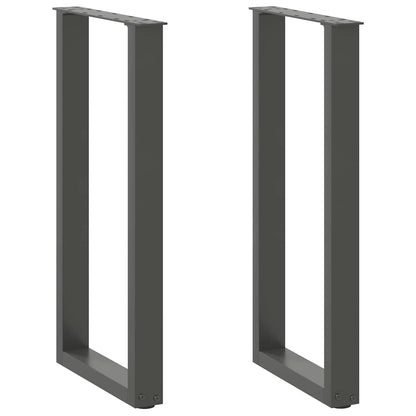 Salontafelpoten 2 st U-vormig 38x(72-73) cm staal antraciet