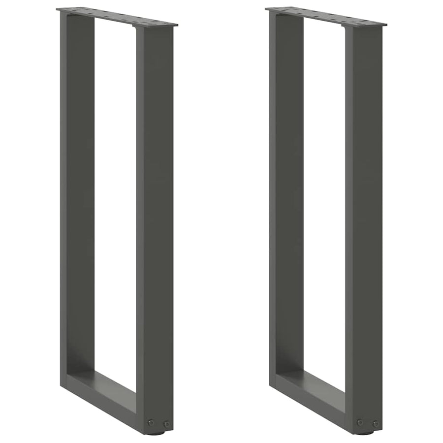 Salontafelpoten 2 st U-vormig 38x(72-73) cm staal antraciet