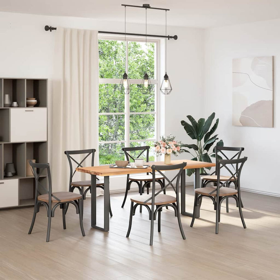 Salontafelpoten 2 st U-vormig 38x(72-73) cm staal antraciet