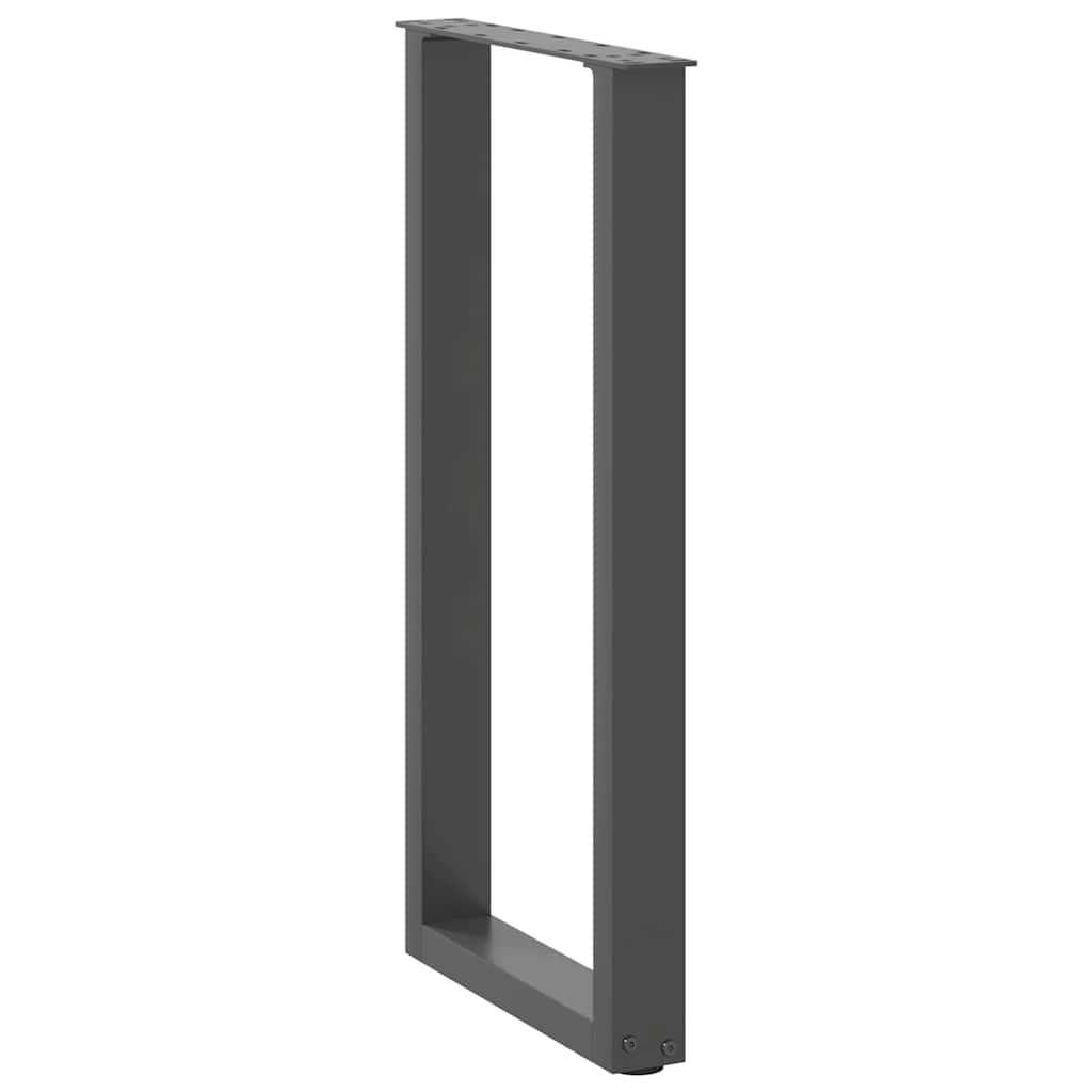 Salontafelpoten 2 st U-vormig 38x(72-73) cm staal antraciet