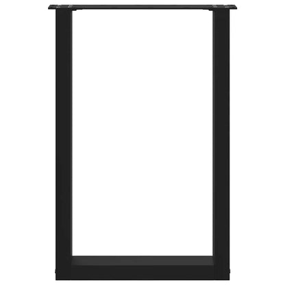 Salontafelpoten 2 st U-vormig 50x(72-73) cm staal zwart