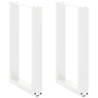Dining table legs 2 pcs U-shaped 50x(72-73) cm steel white