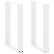 Dining table legs 2 pcs U-shaped 50x(72-73) cm steel white