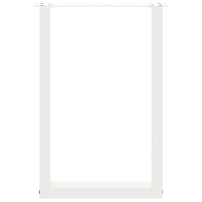 Salontafelpoten 2 st U-vormig 50x(72-73) cm staal wit