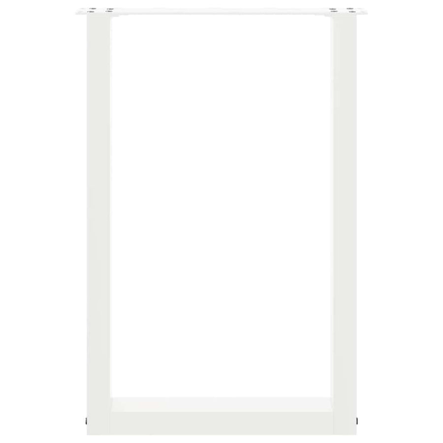 Salontafelpoten 2 st U-vormig 50x(72-73) cm staal wit