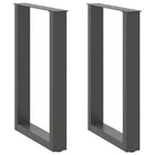 Dining table legs 2 pcs U-shaped 50x(72-73) cm steel anthracite