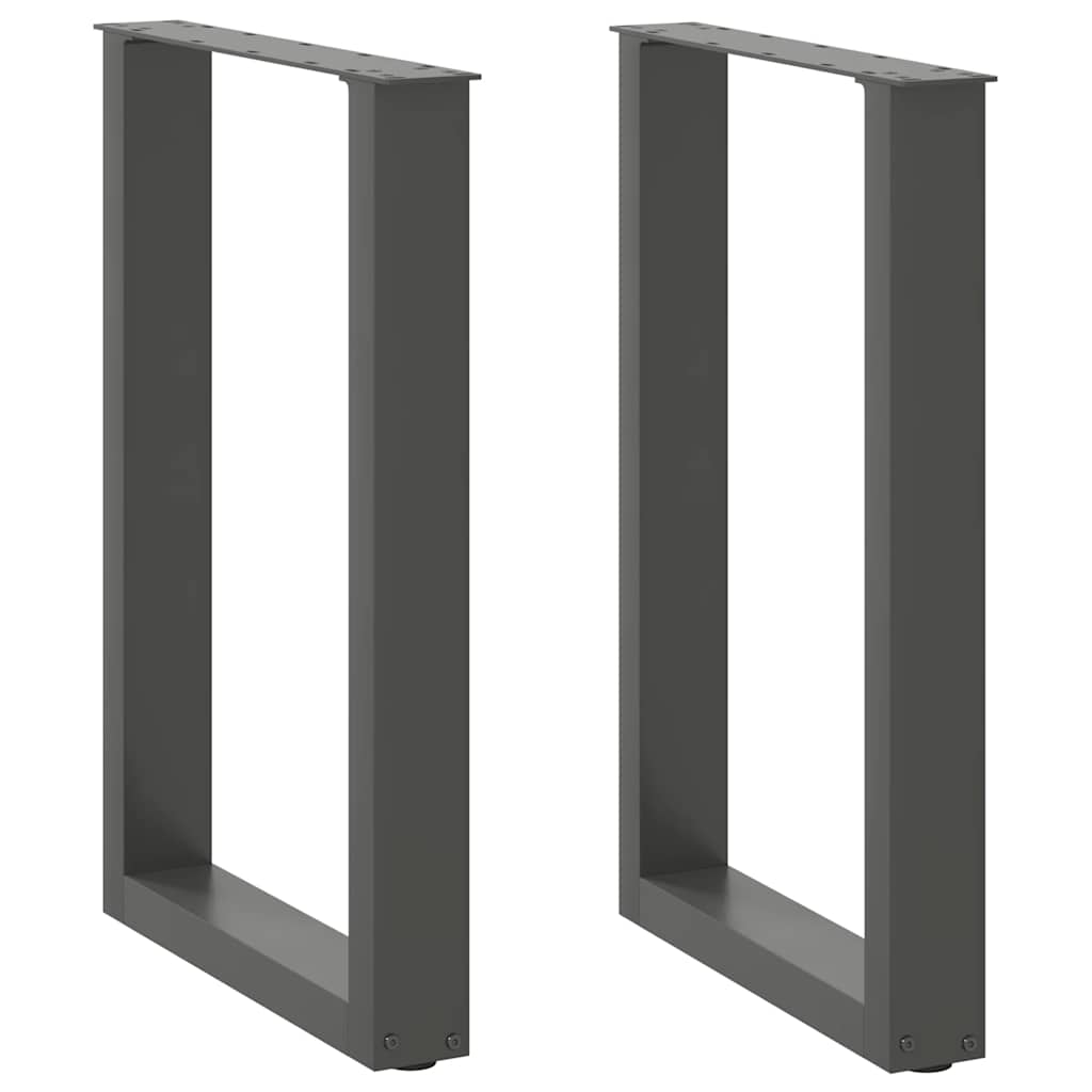 Salontafelpoten 2 st U-vormig 50x(72-73) cm staal antraciet