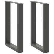 Dining table legs 2 pcs U-shaped 50x(72-73) cm steel anthracite