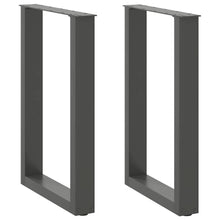 Salontafelpoten 2 st U-vormig 50x(72-73) cm staal antraciet