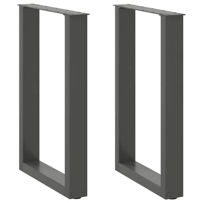 Salontafelpoten 2 st U-vormig 50x(72-73) cm staal antraciet