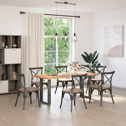 Salontafelpoten 2 st U-vormig 50x(72-73) cm staal antraciet