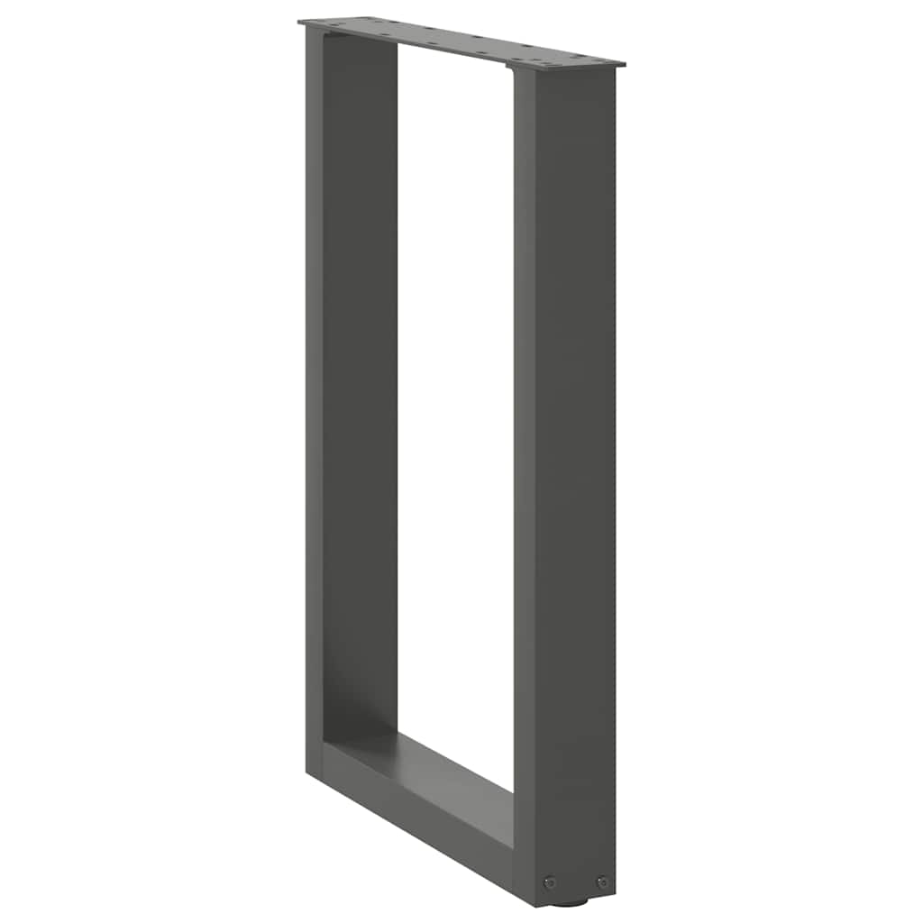 Salontafelpoten 2 st U-vormig 50x(72-73) cm staal antraciet