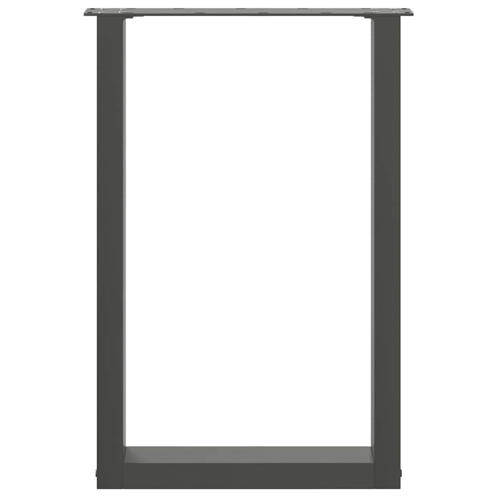 Salontafelpoten 2 st U-vormig 50x(72-73) cm staal antraciet