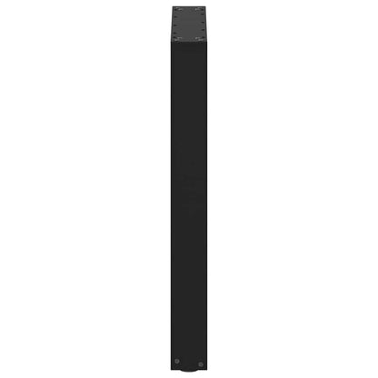 Eettafelpoten 2 st U-vormig 60x(72-73) cm staal zwart