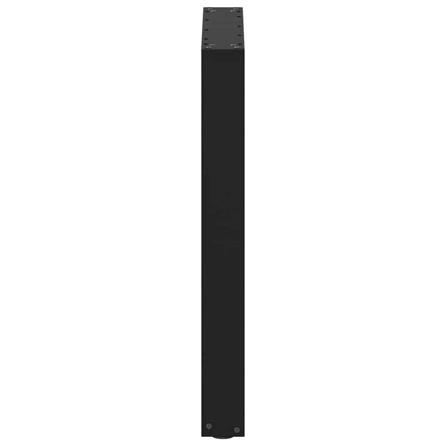 Eettafelpoten 2 st U-vormig 60x(72-73) cm staal zwart