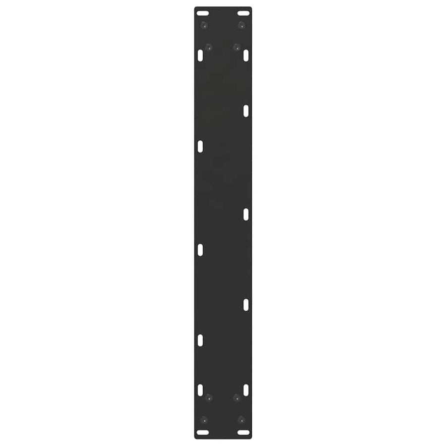 Eettafelpoten 2 st U-vormig 60x(72-73) cm staal zwart