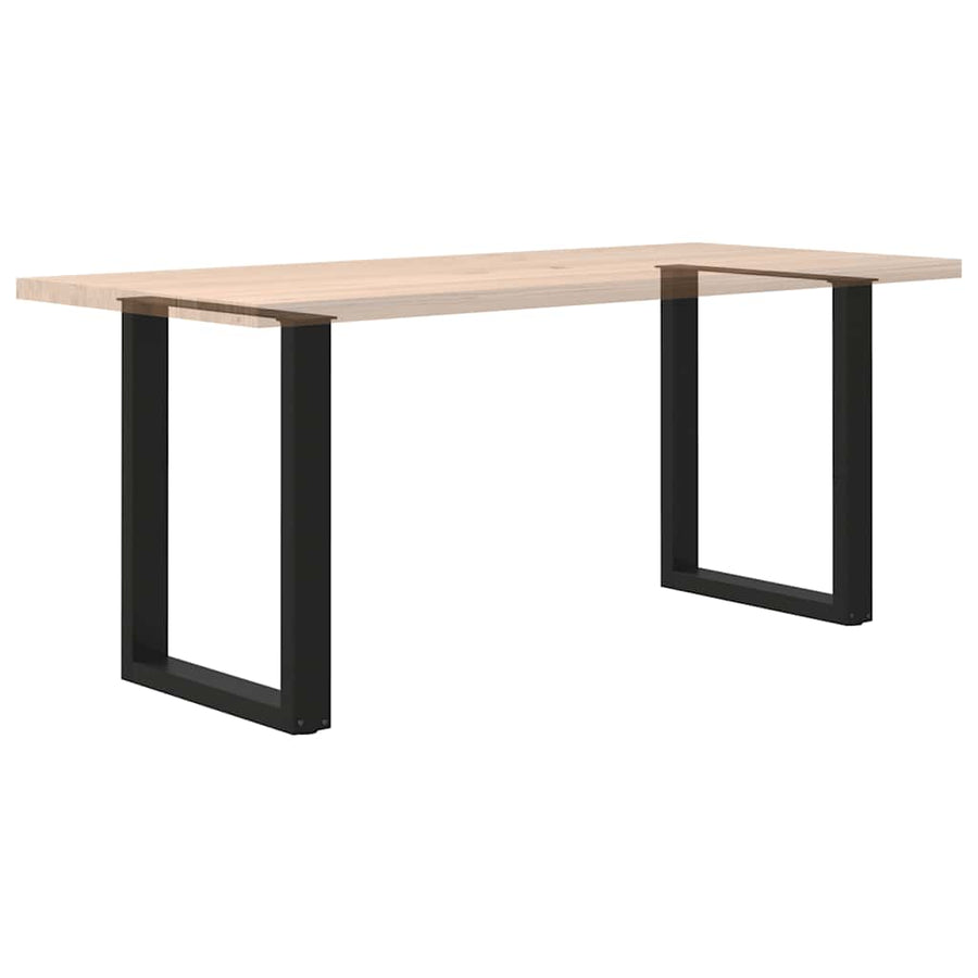 Eettafelpoten 2 st U-vormig 60x(72-73) cm staal zwart