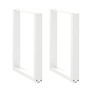 Tafelpoten 2 st U-vormig 60x72 cm staal wit
