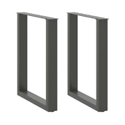 Dining table legs 2 pcs U-shaped 60x(72-73) cm steel anthracite