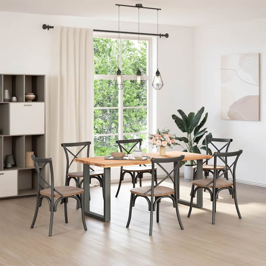 Salontafelpoten 2 st U-vormig 60x(72-73) cm staal antraciet