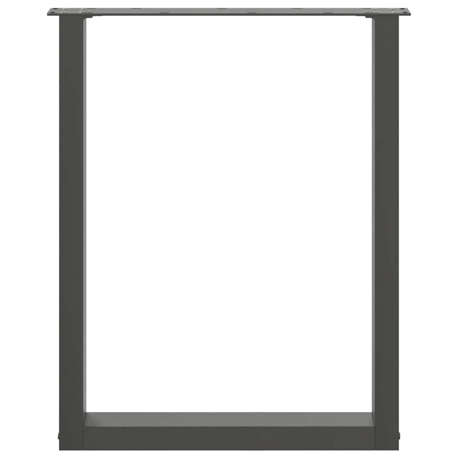 Salontafelpoten 2 st U-vormig 60x(72-73) cm staal antraciet