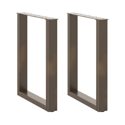 Eettafelpoten U-Vormig Staal Naturel 2 60 x (72-73) cm