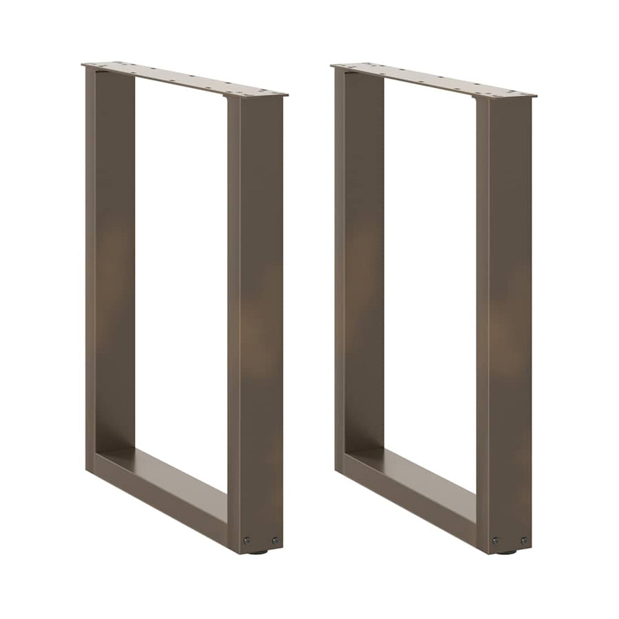 Eettafelpoten U-Vormig Staal Naturel 2 60 x (72-73) cm