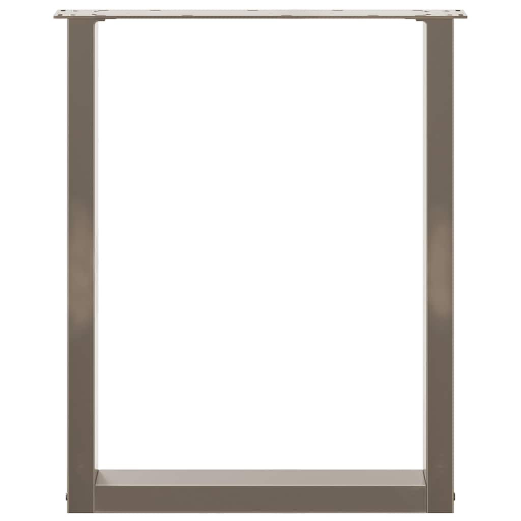 Eettafelpoten U-Vormig Staal Naturel 2 60 x (72-73) cm