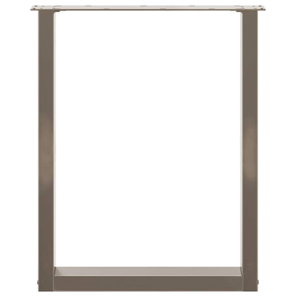 Eettafelpoten U-Vormig Staal Naturel 2 60 x (72-73) cm