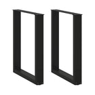 Dining table legs 2 pcs U-shaped 70x(72-73) cm steel black