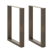 Tafelpoten U-vorm 70x72 cm staal naturel 2 stuks