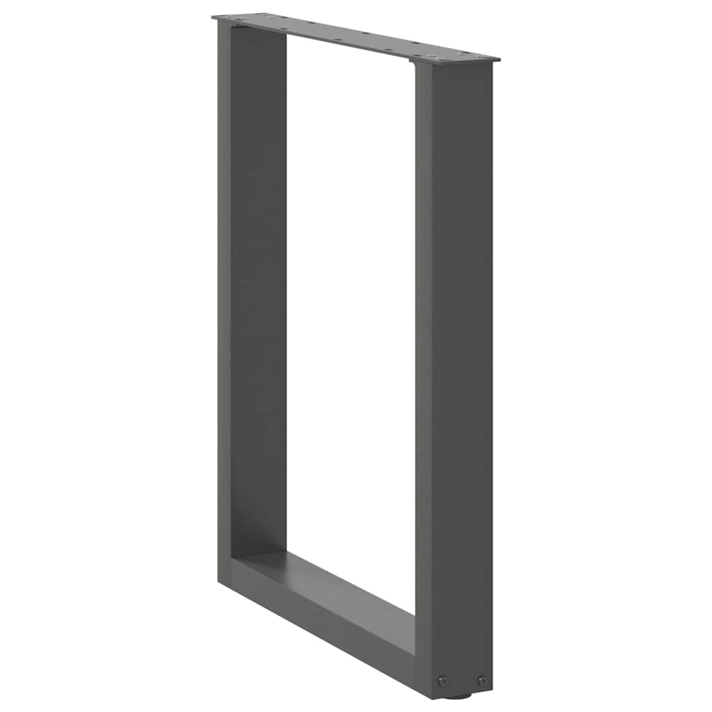 Eettafelpoten U-Vormig Staal Naturel 2 70 x (72-73) cm