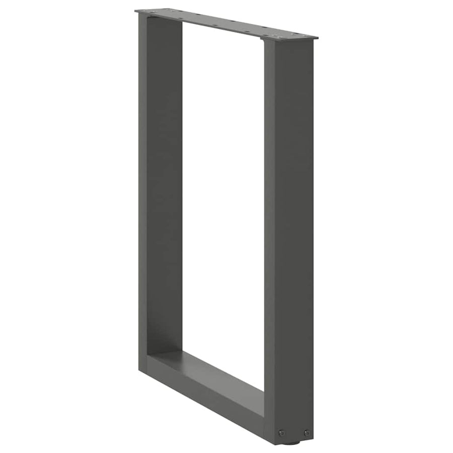 Eettafelpoten U-Vormig Staal Naturel 2 70 x (72-73) cm