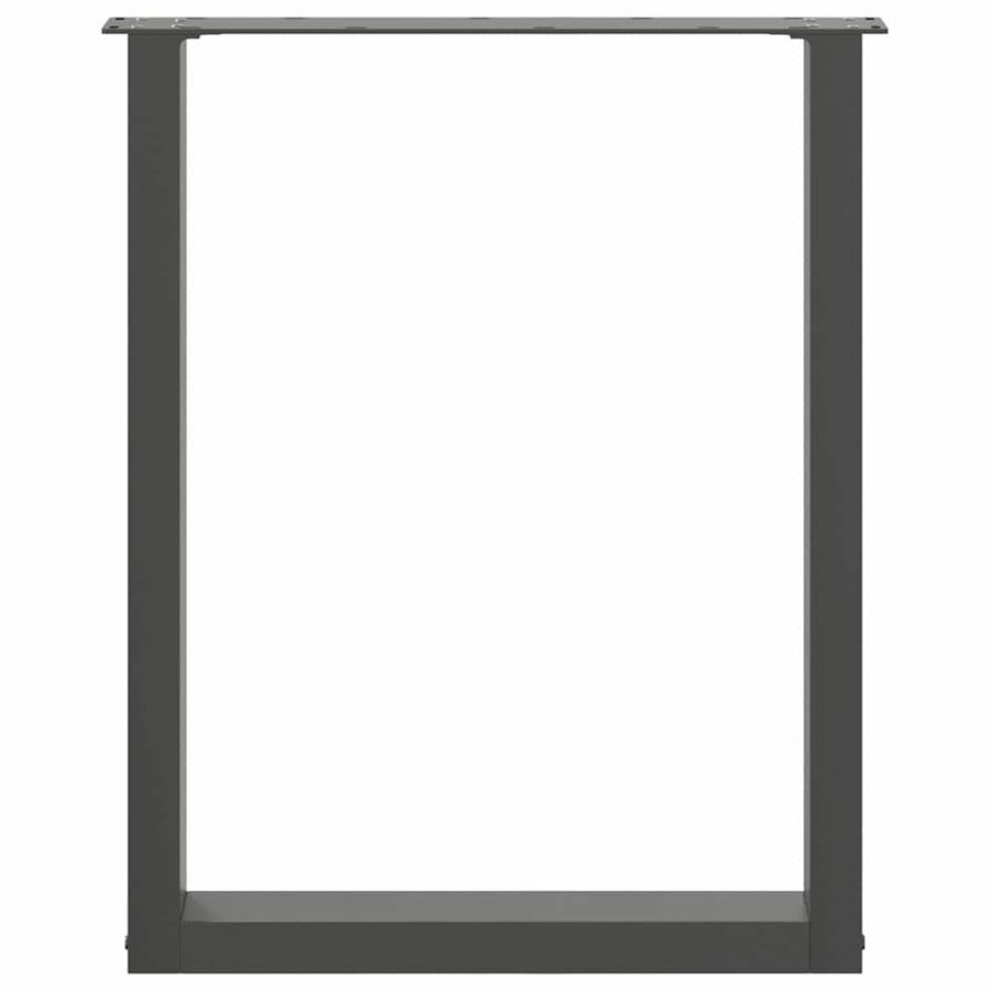 Eettafelpoten U-Vormig Staal Naturel 2 70 x (72-73) cm