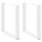 Tafelpoten 2 stuks U-vormig 80x72-73 cm staal wit