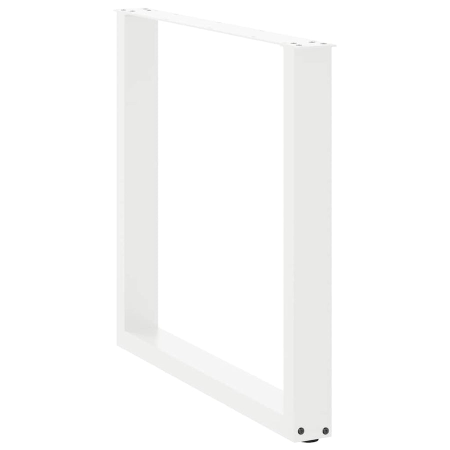 Eettafelpoten 2 st U-vormig 80x(72-73) cm staal wit