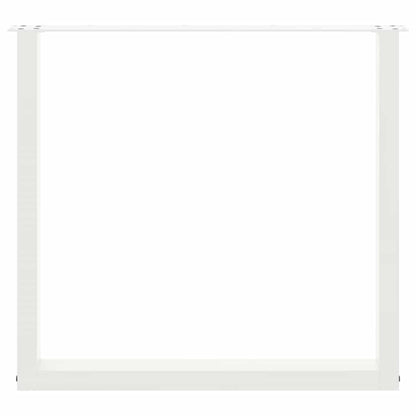 Eettafelpoten 2 st U-vormig 80x(72-73) cm staal wit
