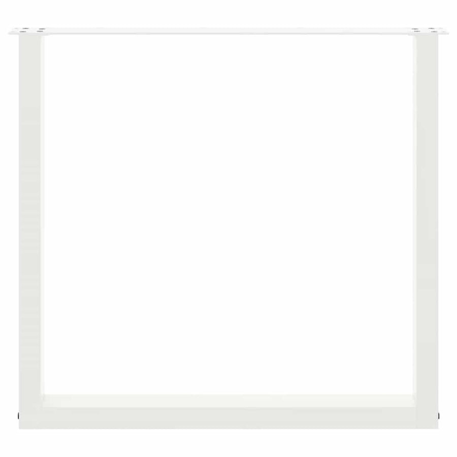 Eettafelpoten 2 st U-vormig 80x(72-73) cm staal wit