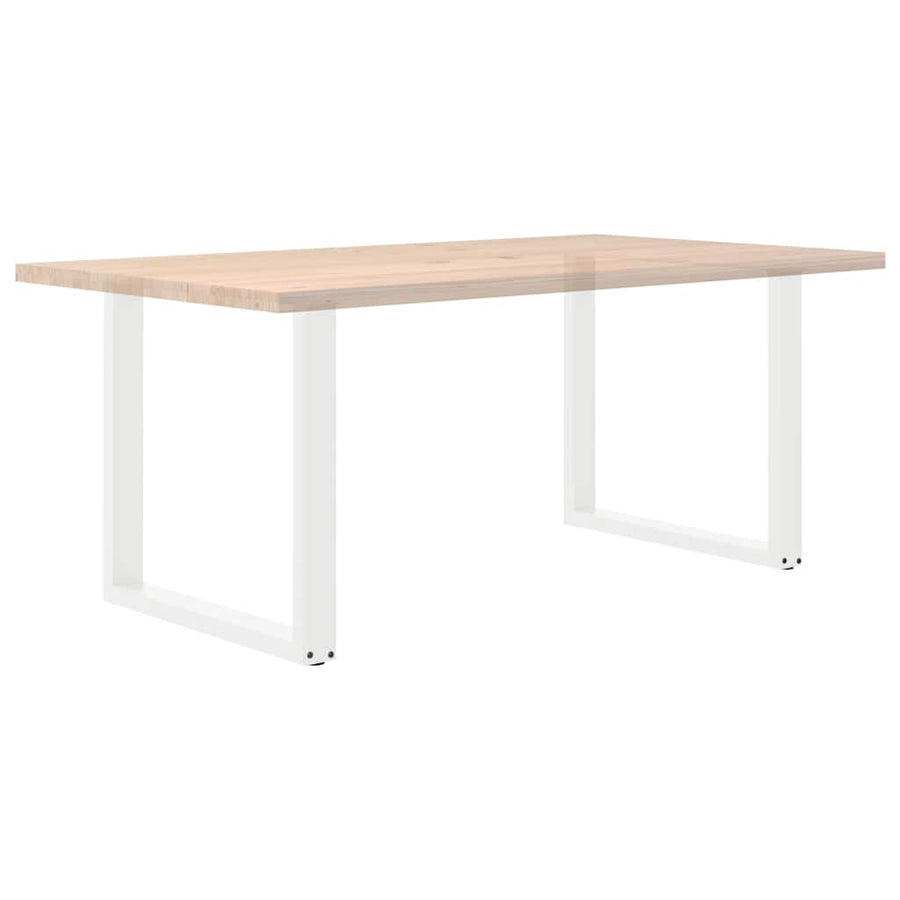 Eettafelpoten 2 st U-vormig 80x(72-73) cm staal wit